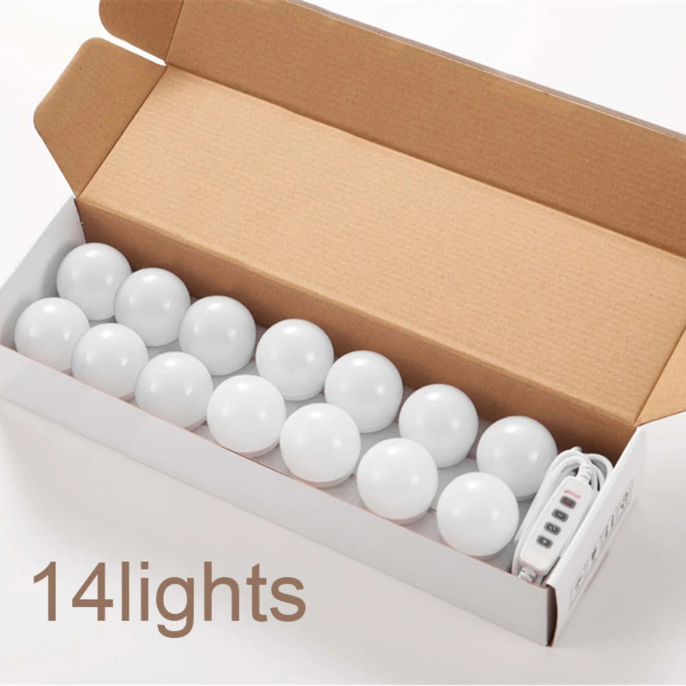 Kit 10 luces LED regulables para espejo de maquillaje - 3 modos - Meritak™
