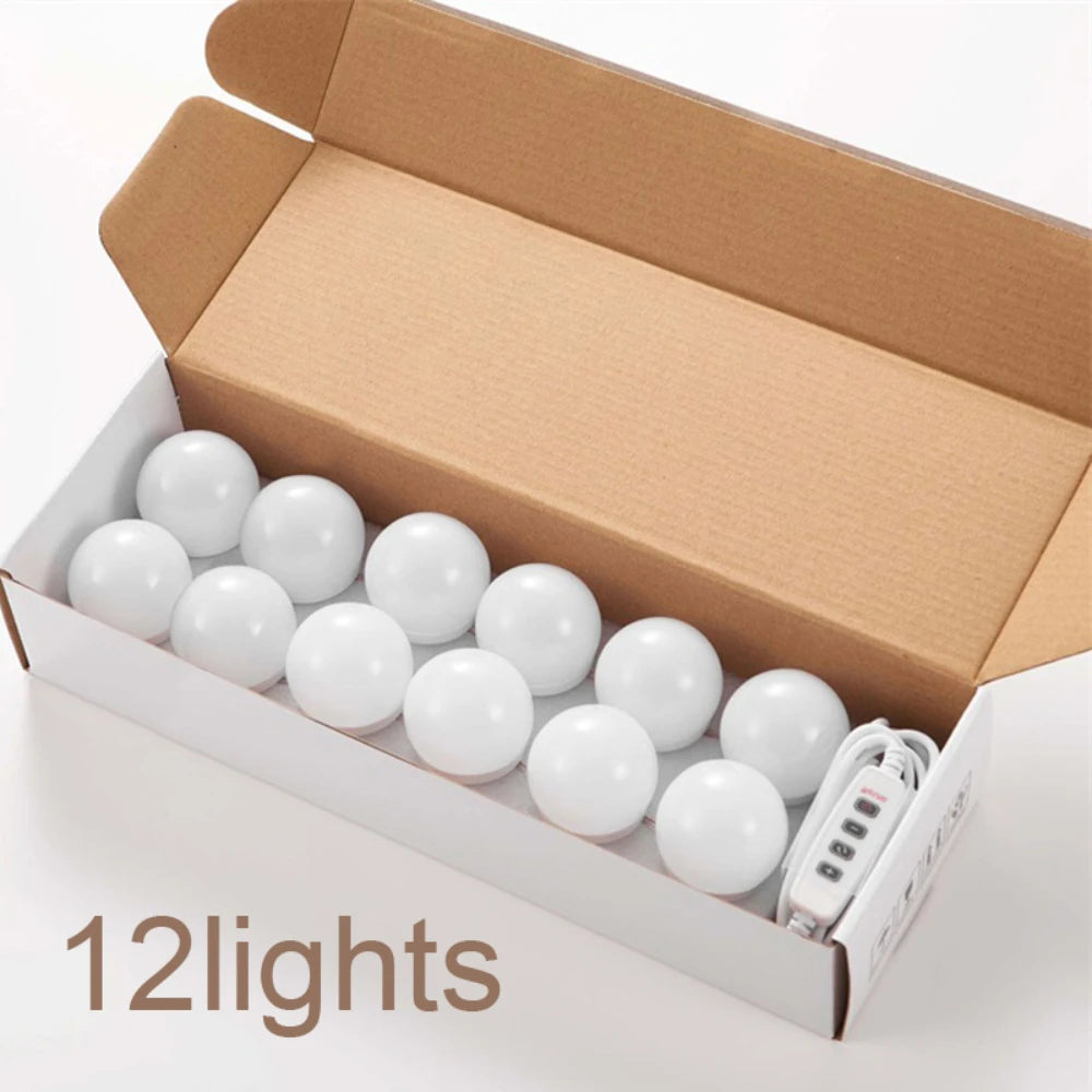 Kit 10 luces LED regulables para espejo de maquillaje - 3 modos - Meritak™
