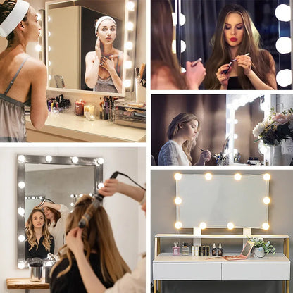 Kit 10 luces LED regulables para espejo de maquillaje - 3 modos - Meritak™